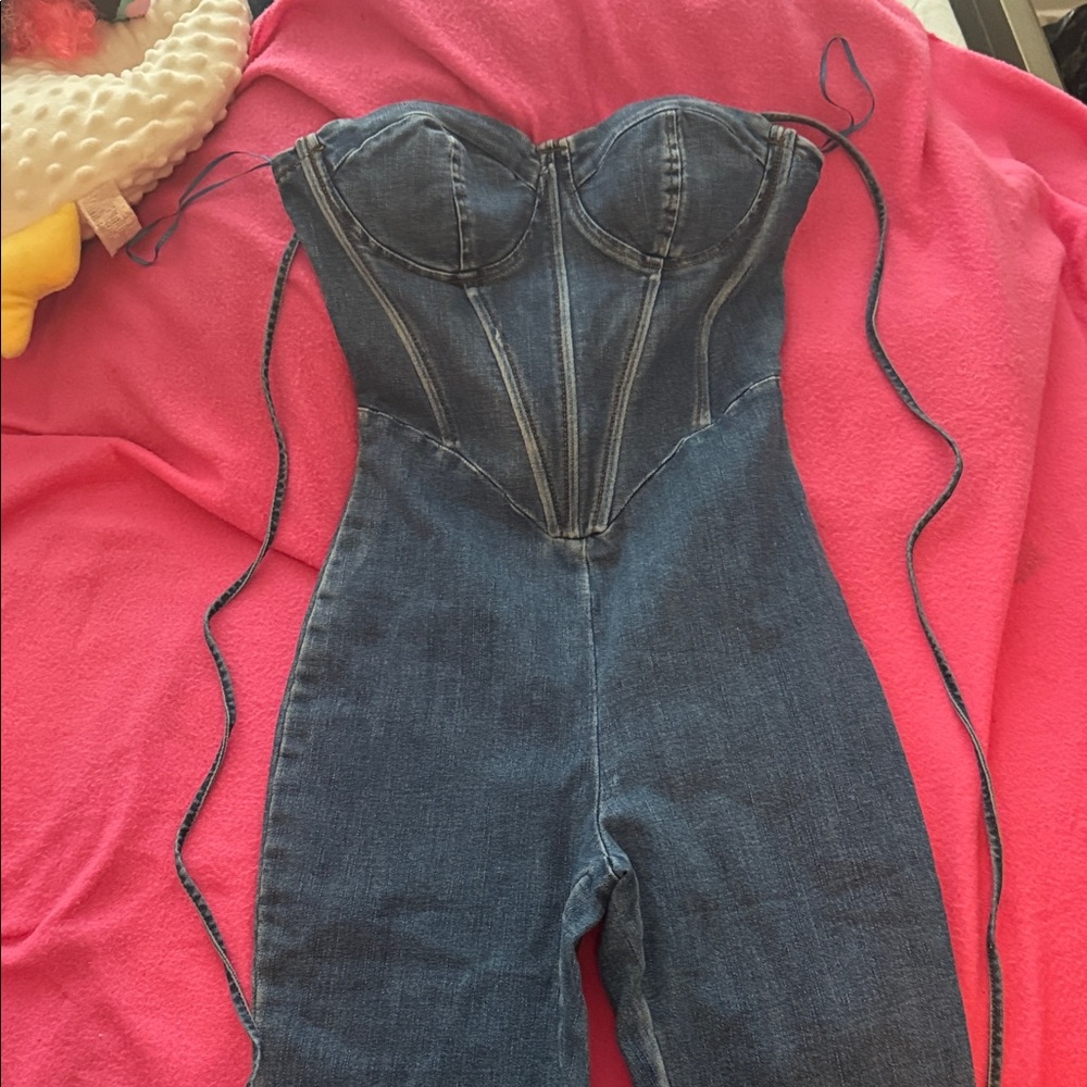 Women's Denim Corset Jeans
